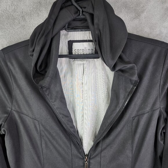 Womens Carolina Black Caolina Colours Hooded Jacket Full Zip Long Sleeve Lined L - Picture 7 of 12